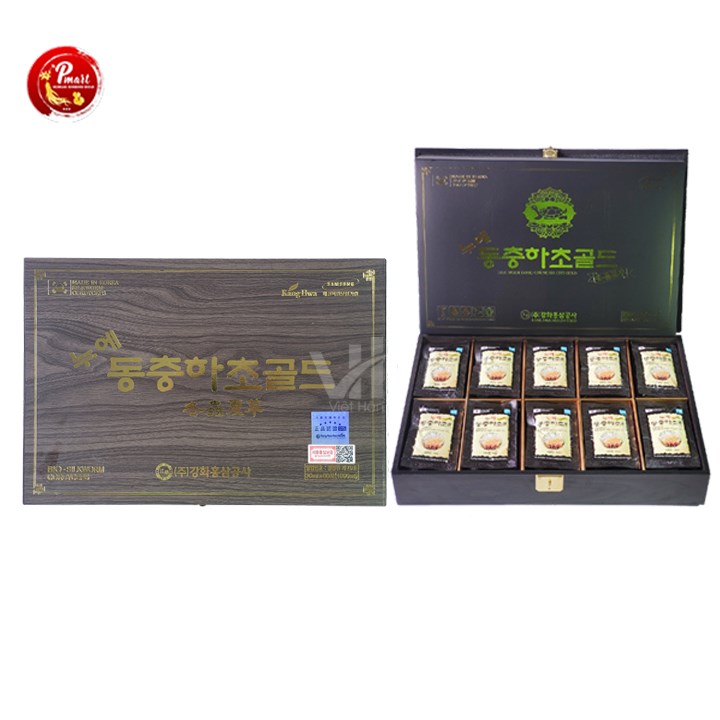 Tinh chất Đông Trùng Hạ Thảo Deadong 60 gói hộp gỗ đen